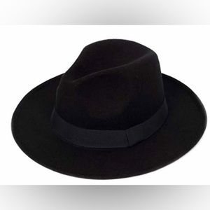 BRAND NEW BLACK WITH RED UNDERBILL CLASSIC TRENDY FEDORA